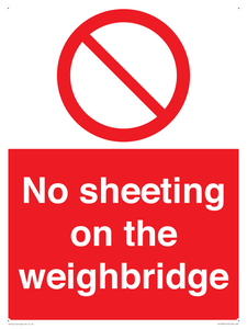 No sheeting on the weighbridge